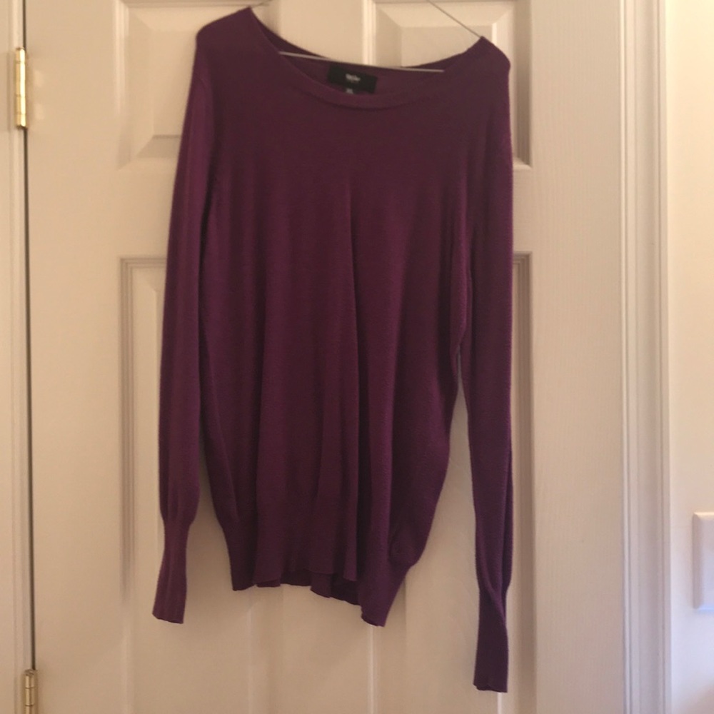 Purple Wide-Neck Sweater